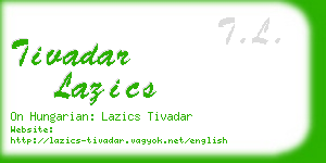 tivadar lazics business card